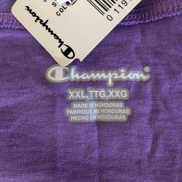 NWT PURPLE CHAMPION CASUAL SHORT SLEEVE T-SHIRT - Picture 7 of 11